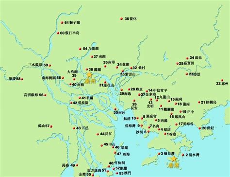 簡約 華南地區地圖